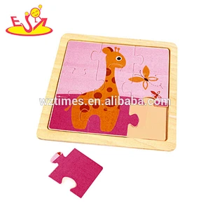 Wholesale high quality cute wooden elephant puzzle toy cheap baby wooden elephant puzzle W14C066
