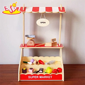 جديد سخونة الاطفال نتظاهر لعب السوبر ماركت لعبة خشبية للبيع بالجملة W10A075