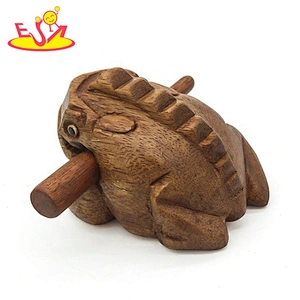 High quality frog shaped wooden temple block for wholesale W18A042