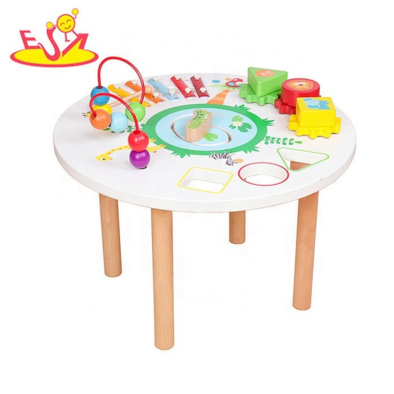 New hottest first educational wooden musical activity table for babies W12D144