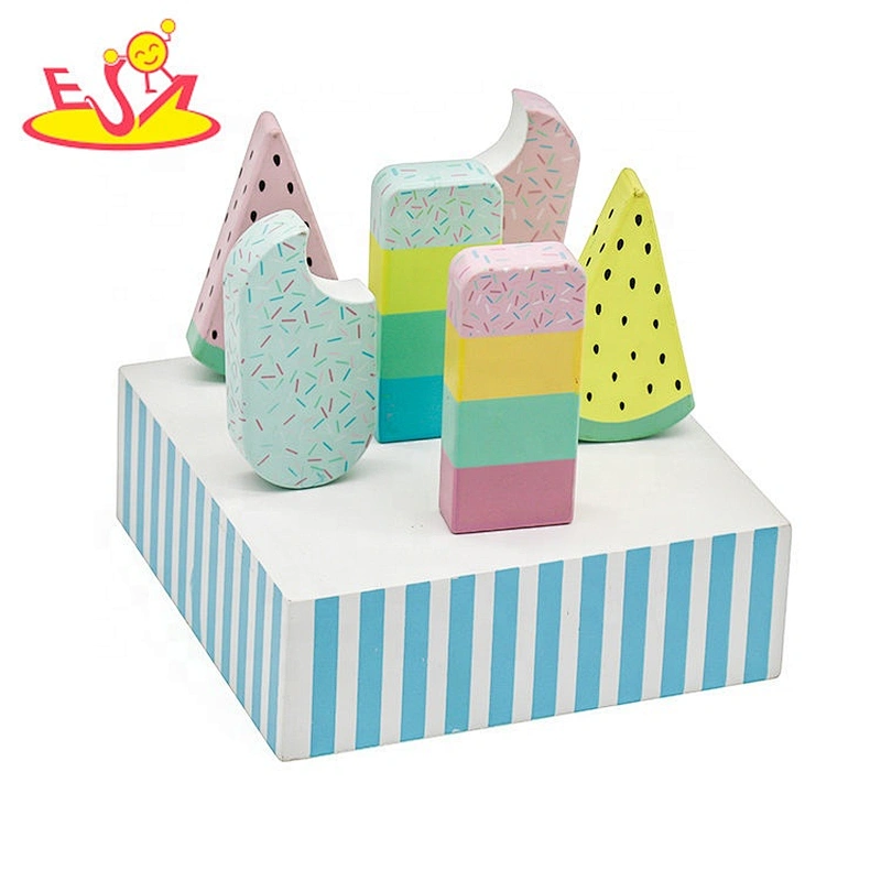 2019 Most popular pretend play wooden ice cream toys for kids W10B314