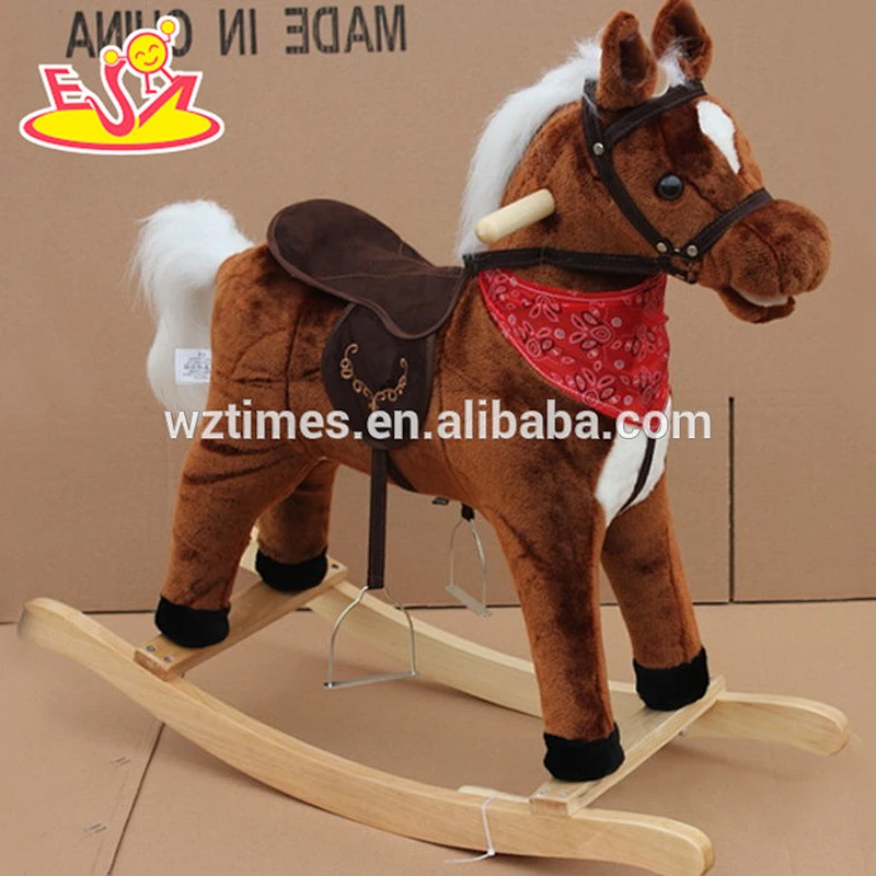 wholesale top fashion kids wooden horse toy best sale children wooden horse toy W16D064