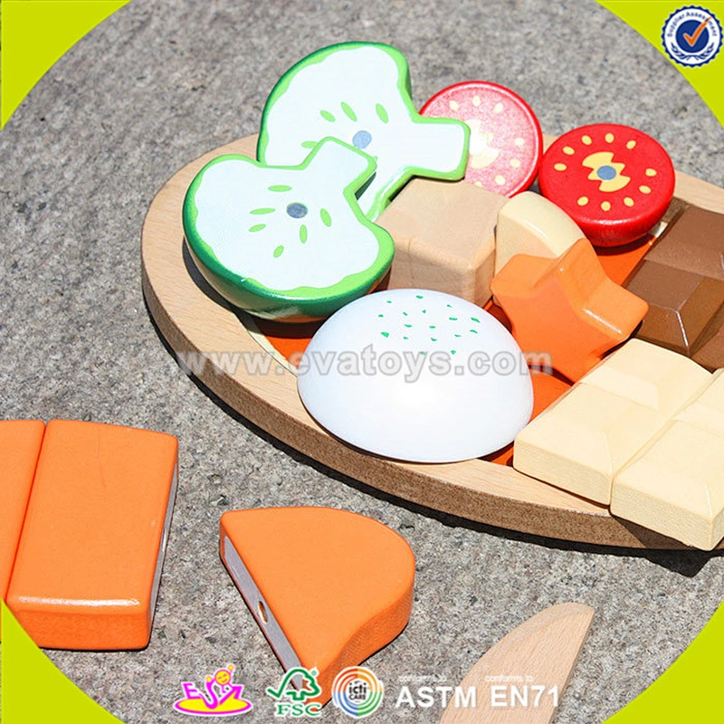 wholesale children wooden toy food DIY baby wooden toy food role play kids wooden toy food W10B107