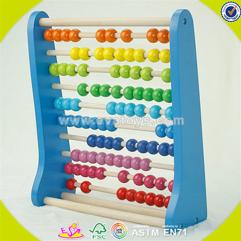 wholesale cheap kids wooden abacus toy for education W12A010