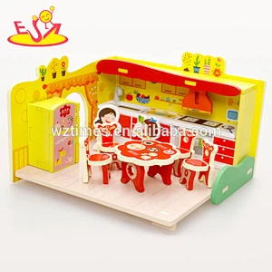 2018 wholesale kids mini wooden diy kitchen toy new design children wooden diy kitchen toy fashion wood diy kitchen toy W03B058