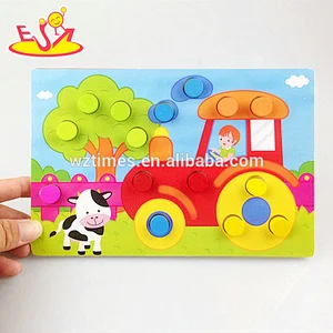 wholesale baby wooden puzzle jigsaw high quality children wooden puzzle jigsaw W14C254