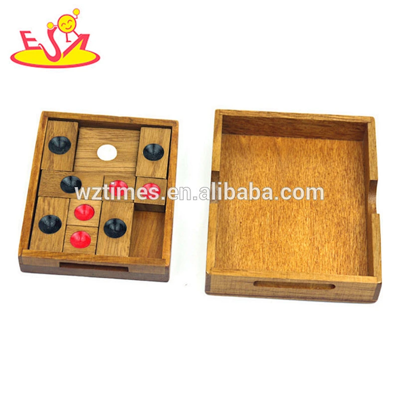 Wholesale big discount wooden diy toy unlock building blocks for toddlers W11C053