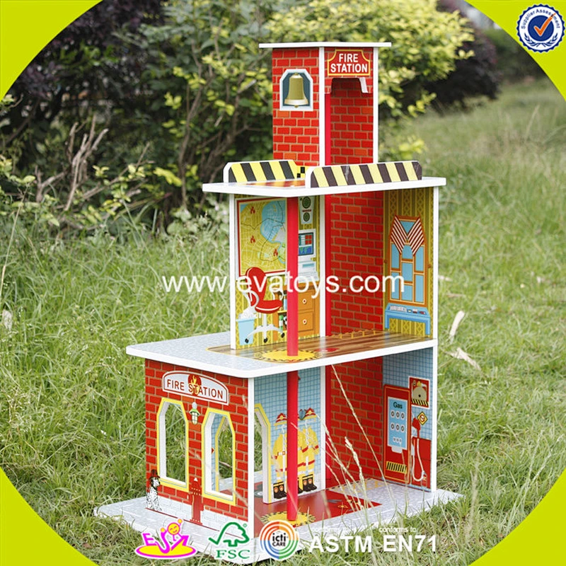 2018 wholesale baby wooden dollhouse top fashion children dollhouse W06A144