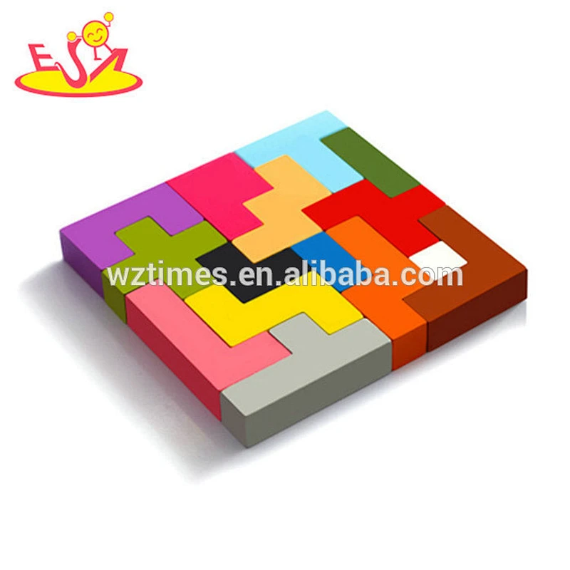 Dauerhaftes hölzernes buntes Formpuzzlespielspielzeug profitiert IQ W14A187 des Babys