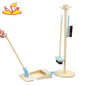 Top sale 9pcs wooden kids clean tool toy for early learning W10D248