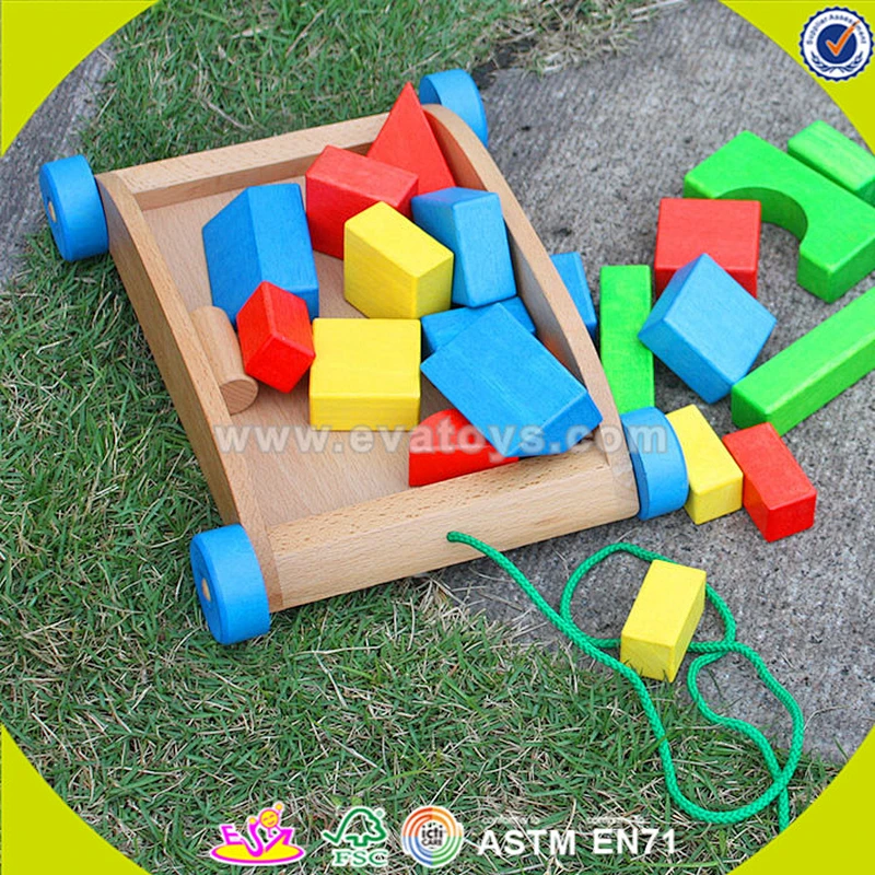 2018 Amazon top seller hottest mini building blocks wooden kids learning toys for sale W13C019
