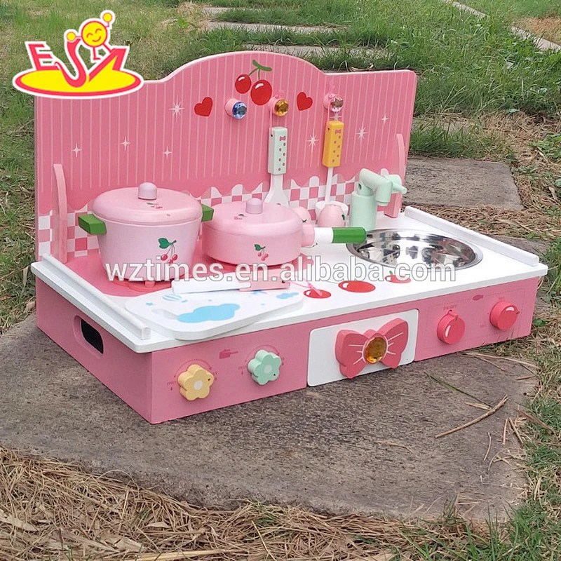 wholesale educational wooden girls kitchen set for pretend play W10C226