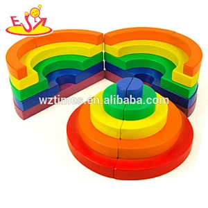 wholesale fashion colorful wooden building blocks toy for children as gift W13A080