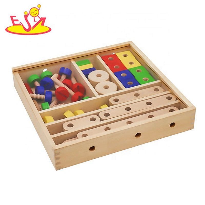 New design educational wooden nuts and bolts toys for children W03C029