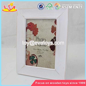 Wholesale new fashion beautiful white wooden craft photo frame W09A031