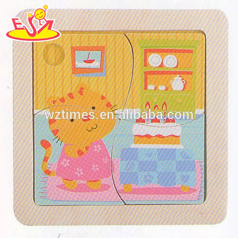 lustige Kinder hölzernes 3d Puzzle der Kinder 3d hölzernes Puzzle 3d W14C193