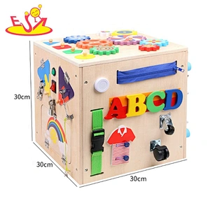 New arrival multi-function wooden kids activity cube for children W12D168