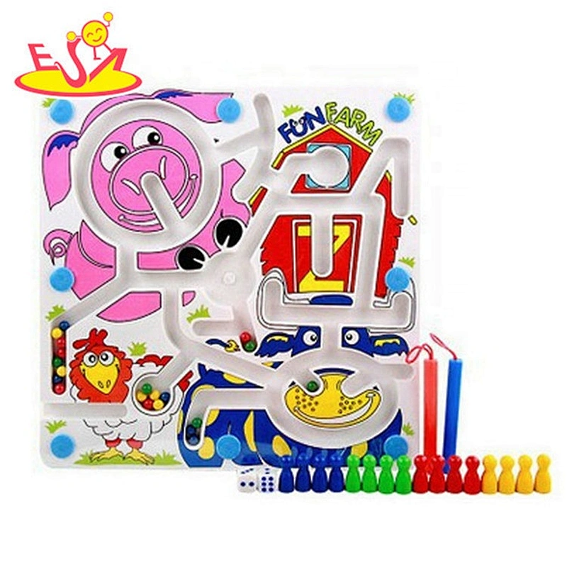 Top sale educational wooden puzzle ball maze for kids W11H053