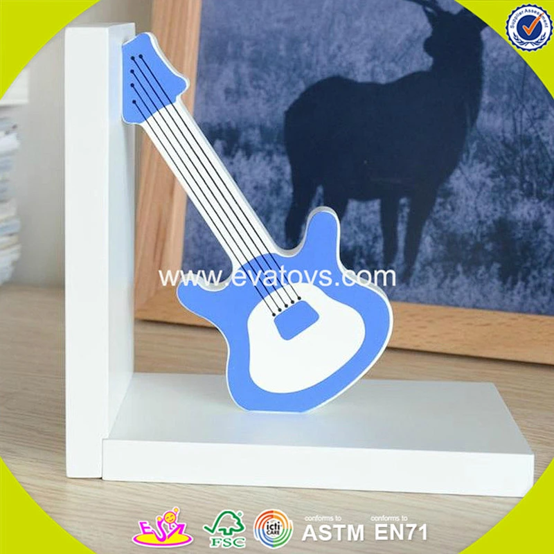 wholesale kids wooden guitar bookends popular baby wooden guitar bookends W08D062B