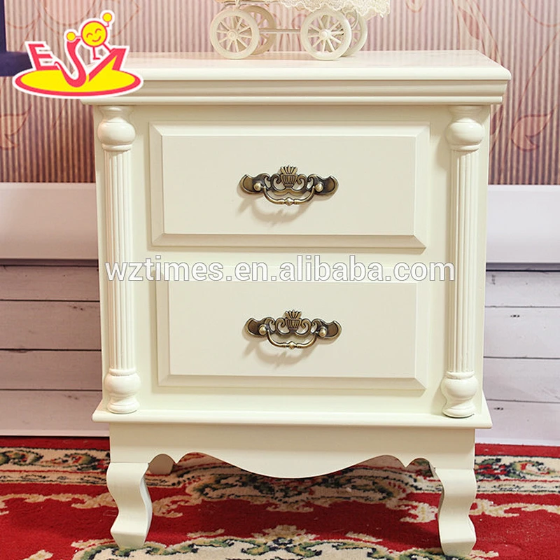 2018 New design bedroom wood cabinets high quality white wood cabinets top fashion 6 drawers wood cabinets W08H065