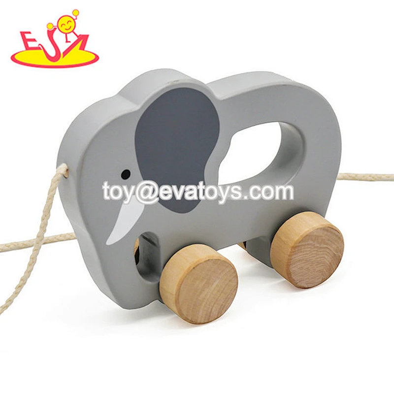 Wholesale educational wooden pull along toys for toddlers W05C114