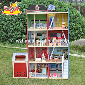 2018 Neues Design Holzpuppenhaus Kinder Holzpuppenhaus Pädagogisches Holzpuppenhaus W06A138