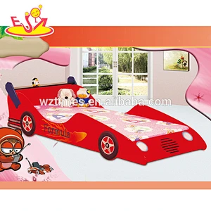 2018 wholesale children wooden car bed double high quality kids wooden car bed double best sale wooden car bed double W08A043