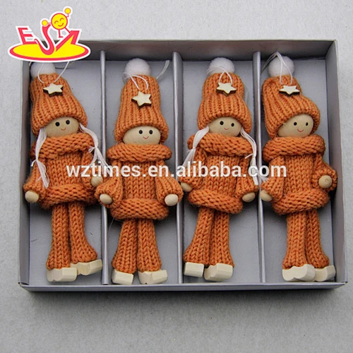 2018 New products Christmas wearing warming wooden doll making supplies W02A245