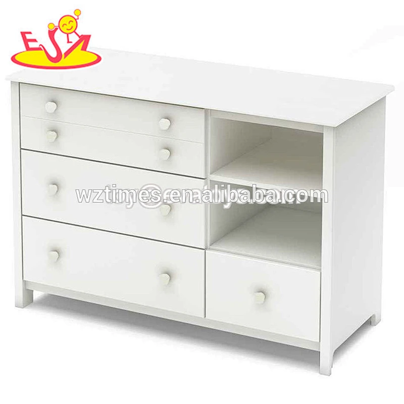 2018 New arrival safety wooden baby changing unit with drawers W08C121