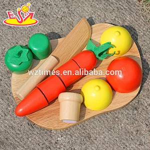 Großhandelsqualität täuschen das hölzerne Ausschnittgemüsespielzeug des Spielzeugs für Kinder W10B105 vor