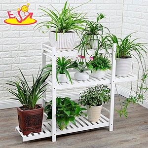 New arrival decorative 3-tier brown wooden plant stand for wholesale W08H109