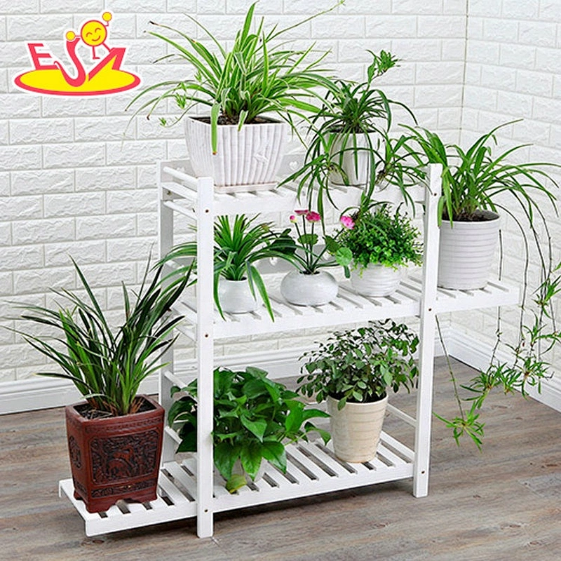 New arrival decorative 3-tier brown wooden plant stand for wholesale W08H109