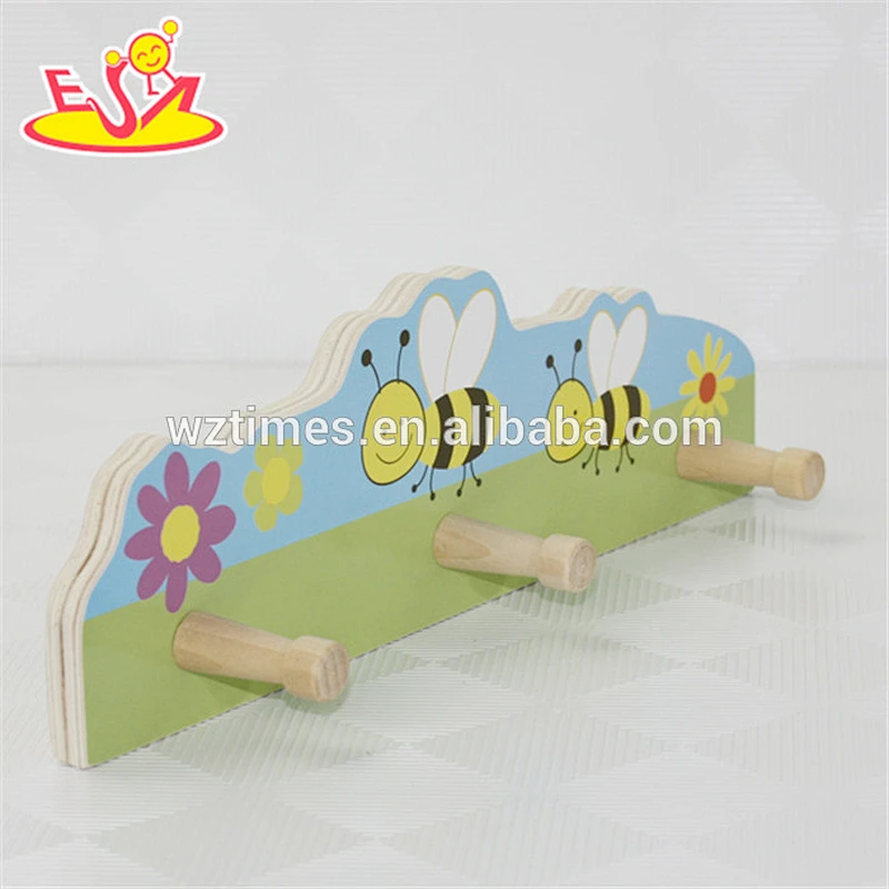 wholesale most attractive wooden coat hook for baby W09B045