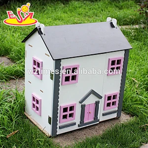 Großhandel Kinder Holz Mini Puppenhaus für Rollenspiel W06A154