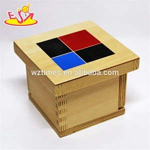 2018 New design educational blocks wooden montessori baby toys W12F015