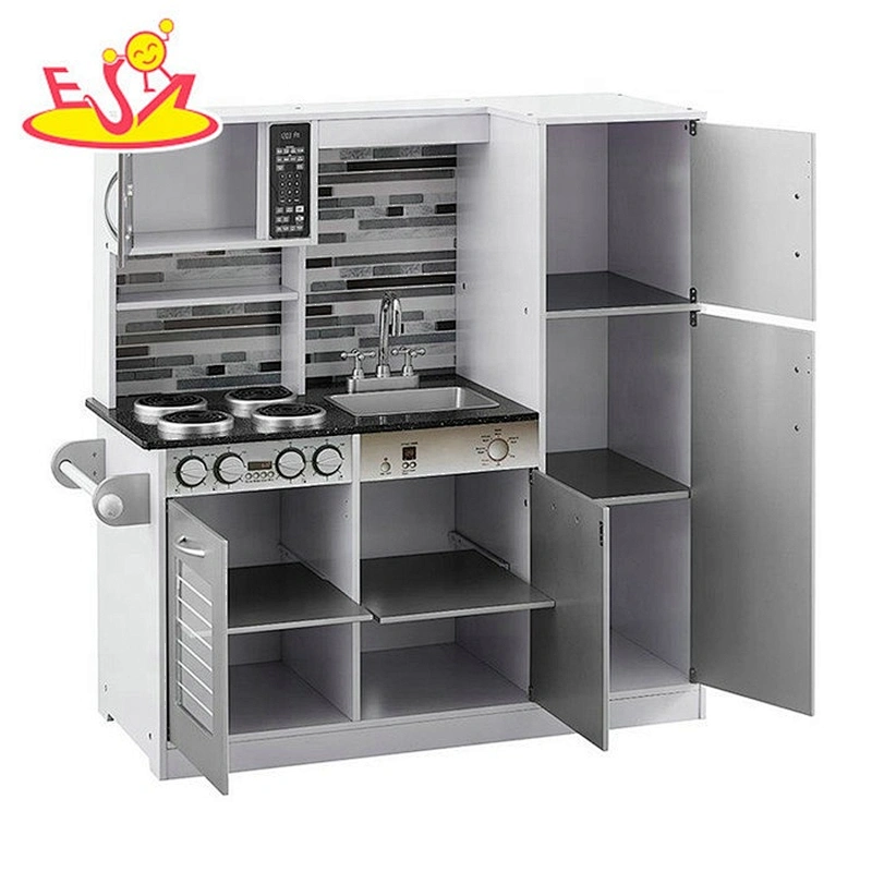 2019 New design pretend cooking games wooden play kitchen toys for children W10C458
