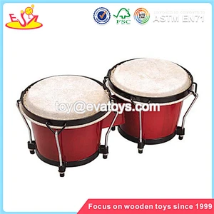 wholesale funny kids wooden toy drum set best sale children wooden toy drum set W07J008