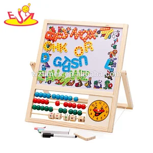 Pädagogische doppelte Seitenkinder, die hölzerne Ausbildungsplatte mit magnetischen Buchstaben W12B112 schreiben