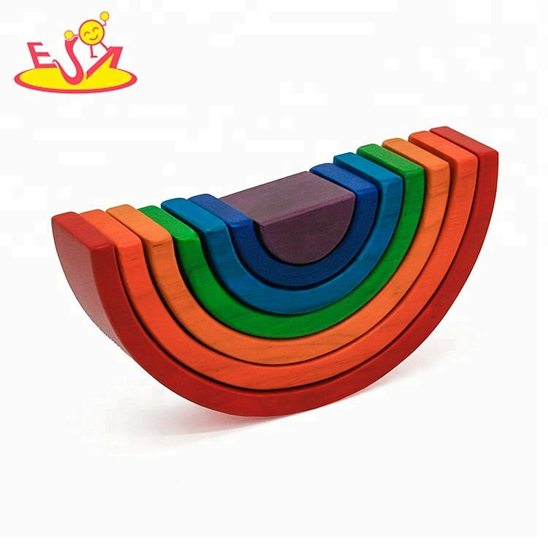 Neue Ankunft 7 Stücke pädagogische hölzerne Stapelspiele für Kinder W13D206