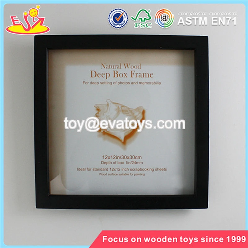 Wholesale simple style classic black wooden picture frame W09A008