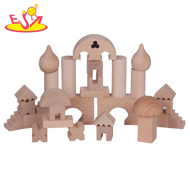 2019 High quality 52PCS educational wooden building toys for boys W13A153