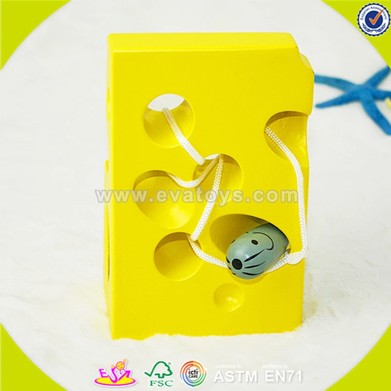 wholesale baby wooden threading toy hot sale kids wooden threading toy funny wooden threading toy W11E047