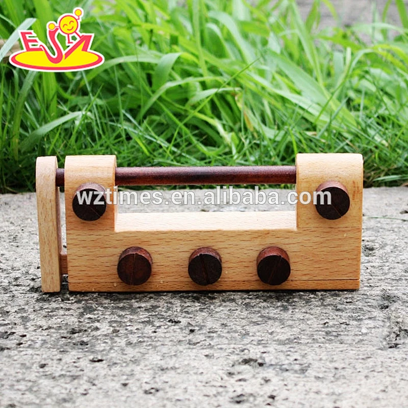 2018 wholesale wooden lock toy educational wooden lock toy top fashion wooden lock toy W02A167