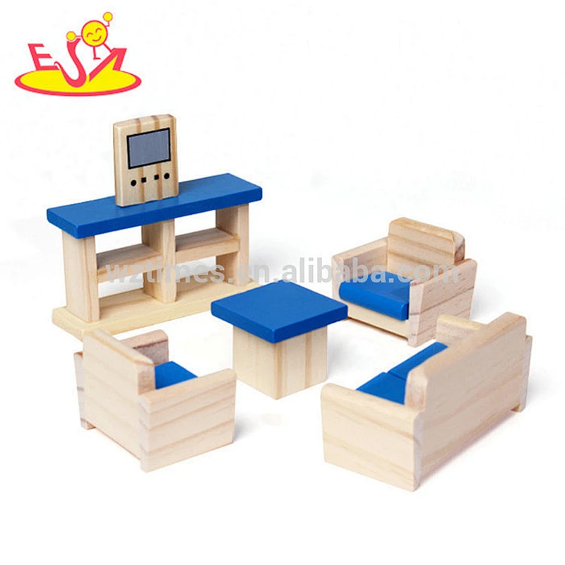 Neues Design Kinder Puppenhaus aus Holz mit Möbeln W06A317