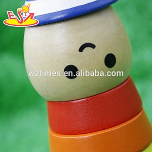 new design baby educational wooden stacking toy for sale W13D111