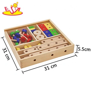 New design educational wooden nuts and bolts toys for children W03C029