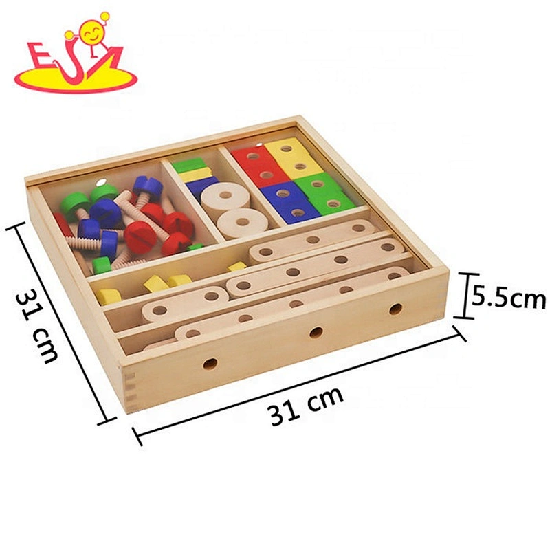 New design educational wooden nuts and bolts toys for children W03C029