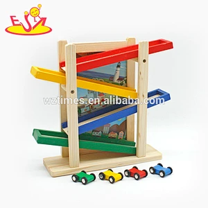 wholesale creative customized wooden speed car and drawing board toy for children W04E058