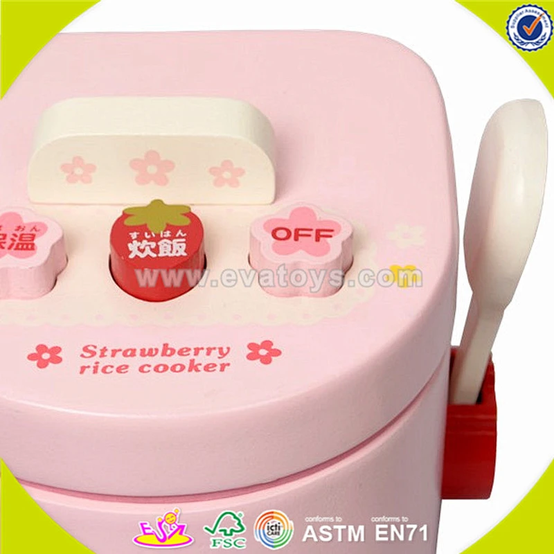 wholesale baby wooden rice cooker toy, high quality kids wooden rice cooker toys, cheap wooden rice cooker toy W10D017