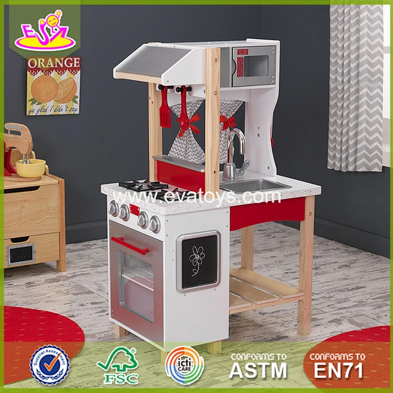 Wholesale fun cooking toy role play wooden kitchen set toy for children W10C256